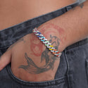 10mm Multicolor Prong Cuban Bracelet