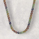 10mm Multicolor Prong Cuban Chain