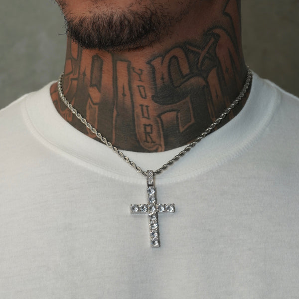 5mm Solitaire Cross Pendant