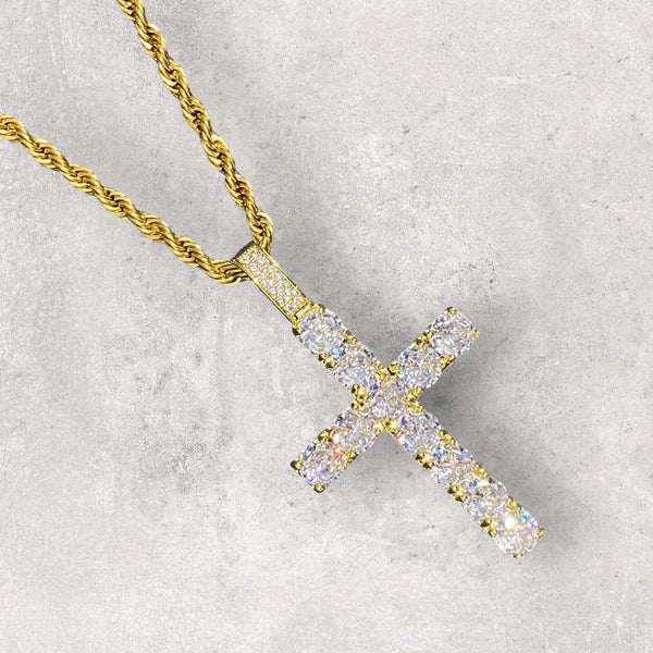 5mm Solitaire Cross Pendant