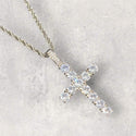 5mm Solitaire Cross Pendant