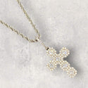 Clustered Diamond Cross Pendant