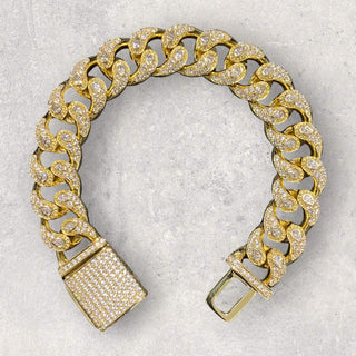 14mm Bandana Cuban Bracelet