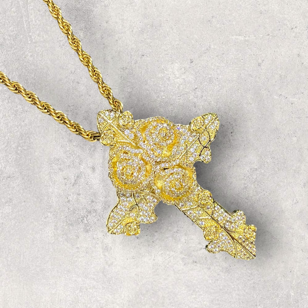 Rose Cross Pendant